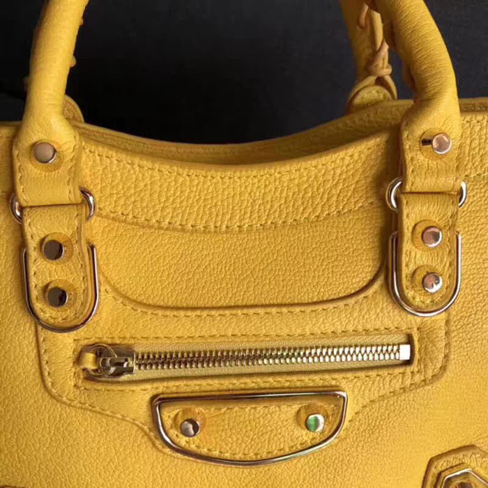 BALENCIAG巴黎世家 機車包 30cm原版山羊皮配金邊 手提肩背斜挎包  BL1367